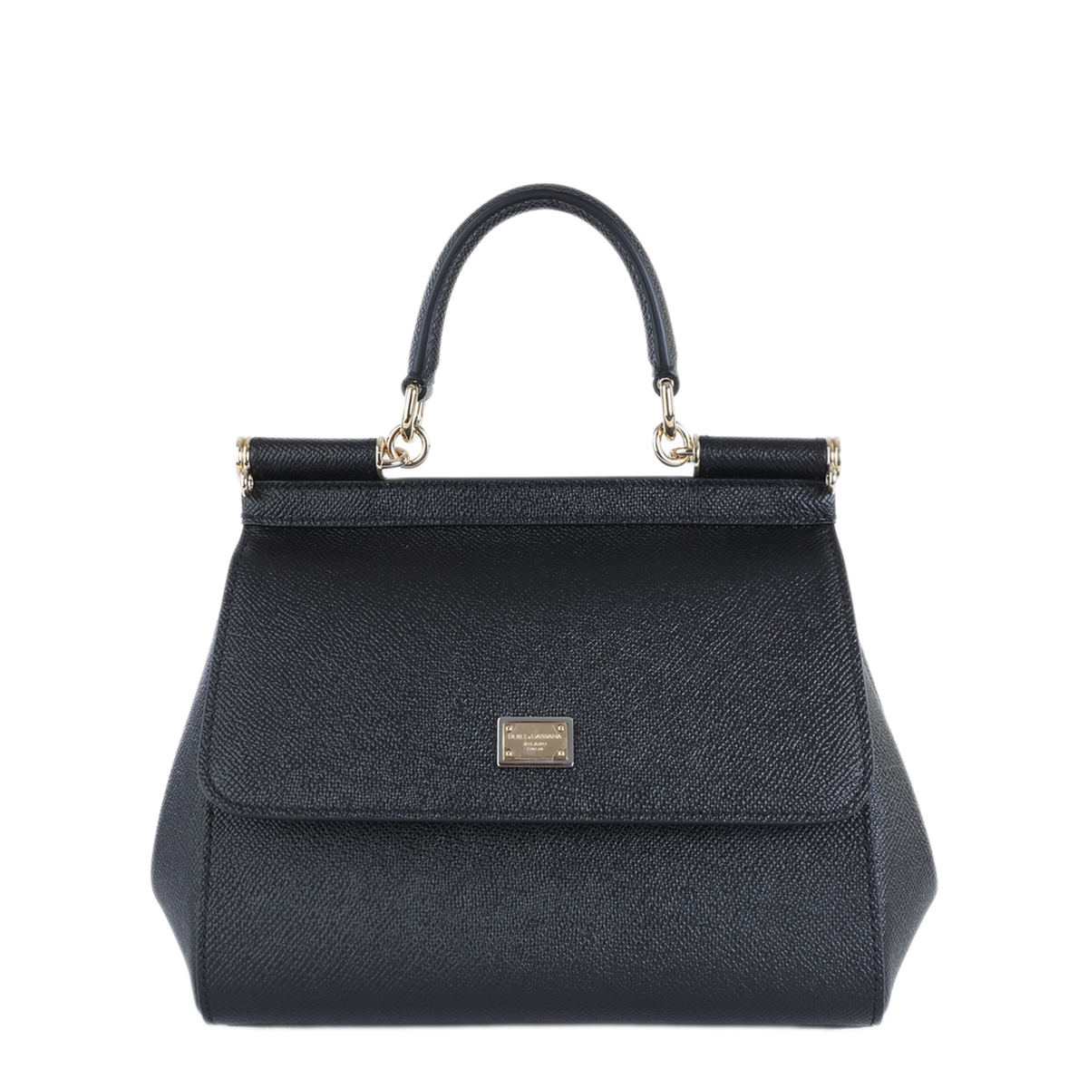 Sicily Small Calfskin Handbag - Black - Image 1
