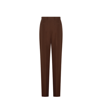 Wide Fit Trousers In Brown - Image 4