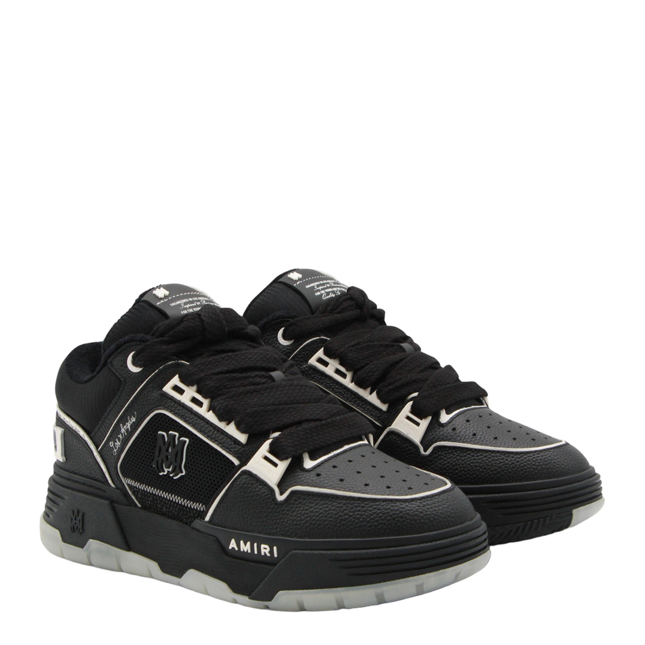 Leather Mesh Sneakers - Image 4