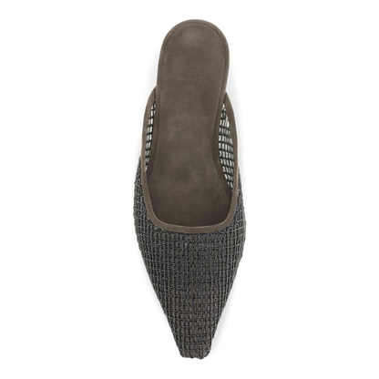 Suede Ballerinas with Embellished Net Embroidery - Image 4