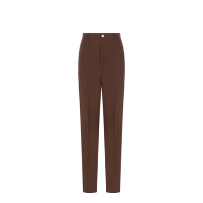 Wide Fit Trousers In Brown - Image 1