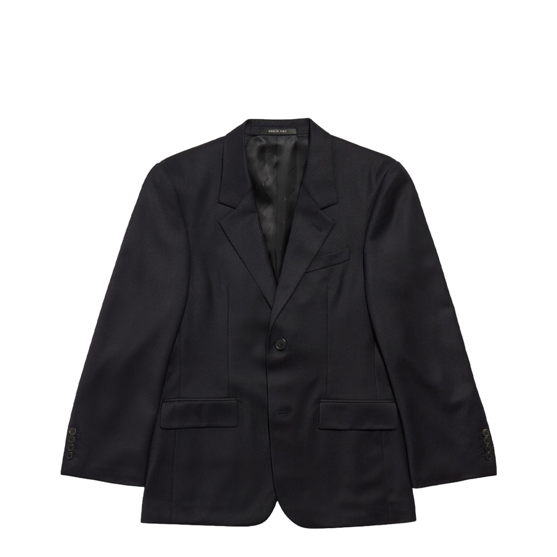 Standard Single-Breasted Tailored Blazer in Black - Image 1
