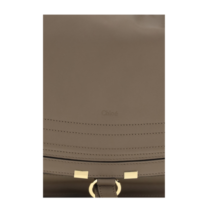 Marcie One Size Calfskin Shoulder Bag - Deep Taupe - Image 4