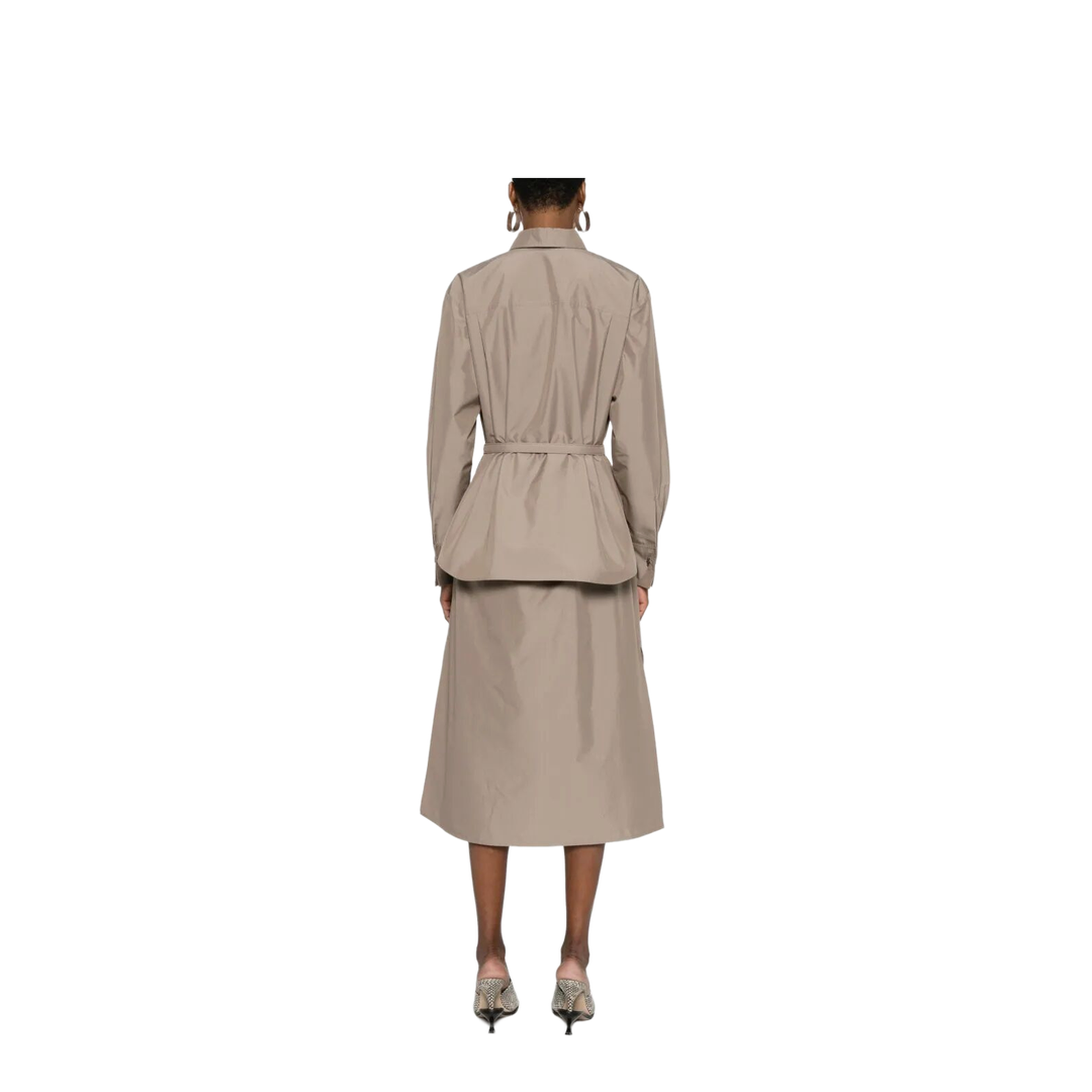 Poplin Belted Shirt Dress - Image 3