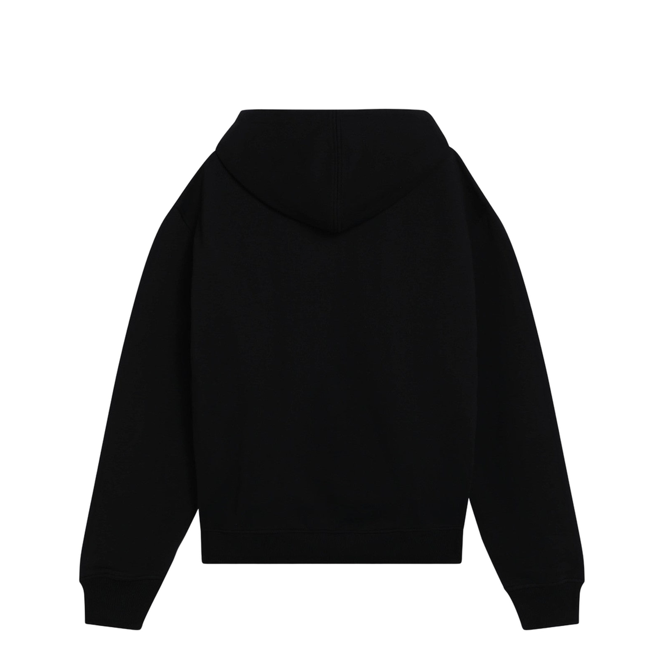 Black Cotton Zip Hoodie - Image 2