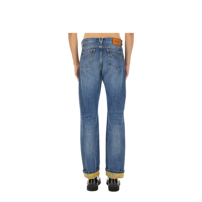 Indigo Blue Cotton Jeans - Image 3