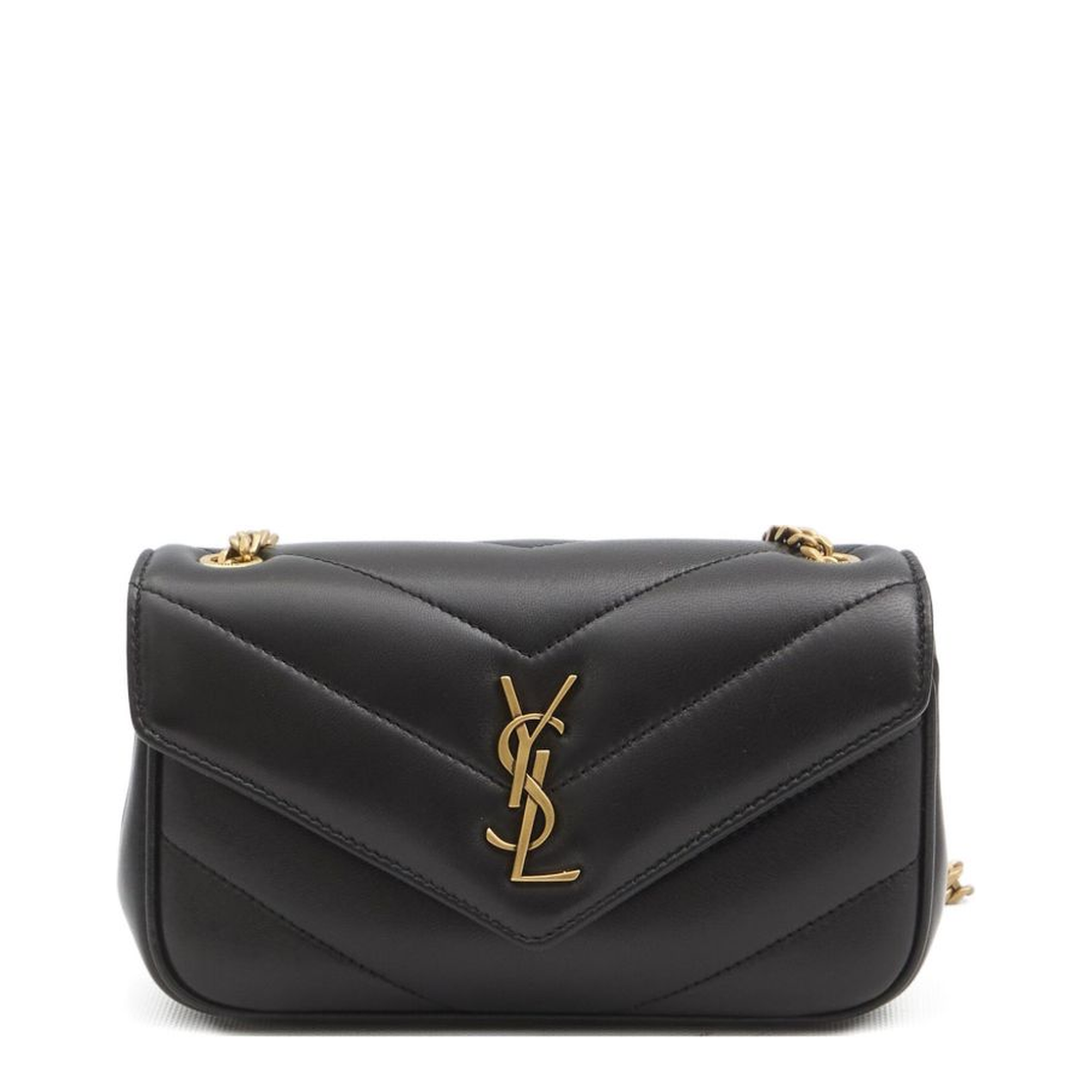 Loulou Mini Chain Bag in Black - Image 1