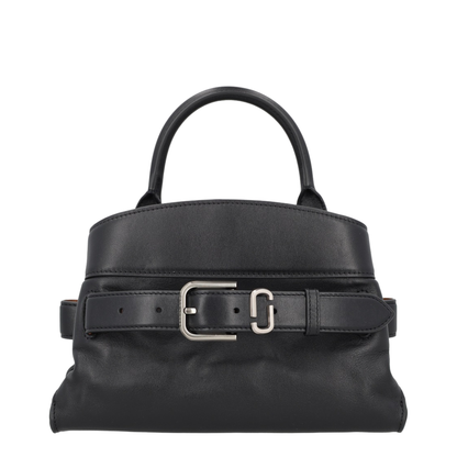 Small Satchel Handbag Leather Black - Image 1