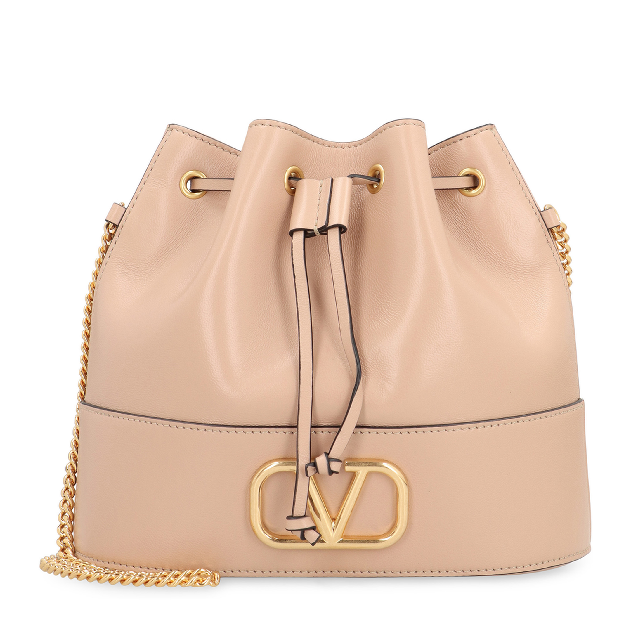 Mini Bucket Bag in Nappa with Vlogo Signature Chain - Image 2