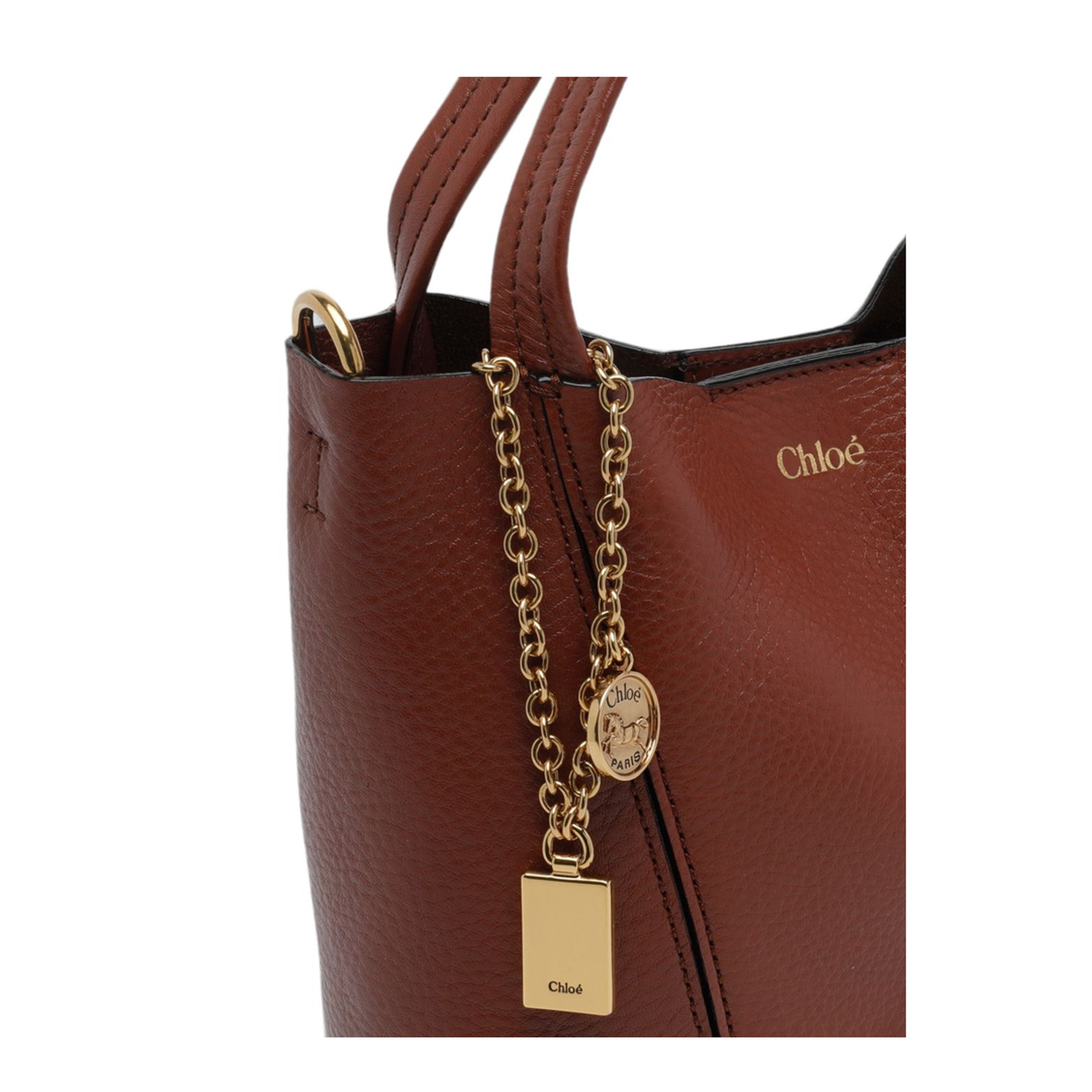 Spin Small Cowhide Tote - Blushy Brown - Image 3