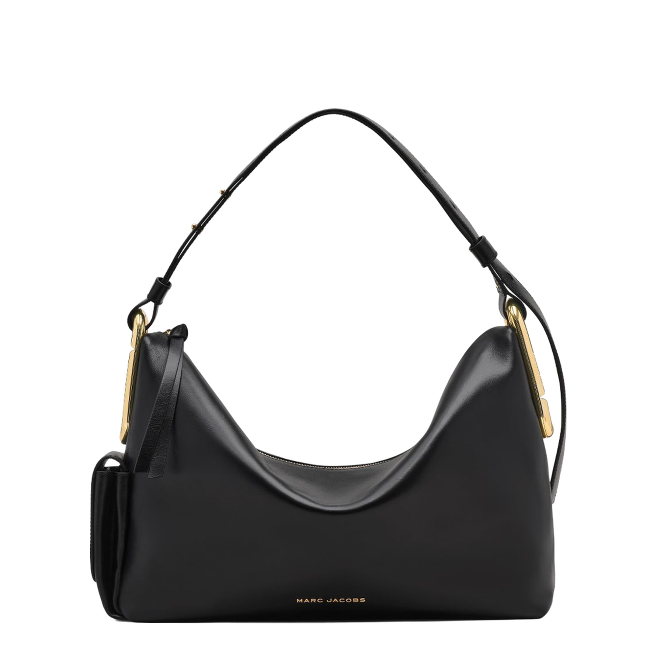 The Scene Large Smooth Leather Shoulder Bag - Black - Image 1