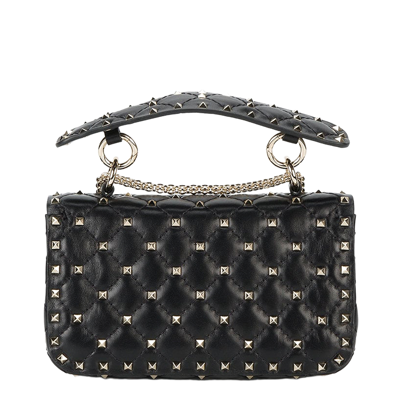 Small Rockstud Grainy Calfskin Crossbody Bag - Image 3