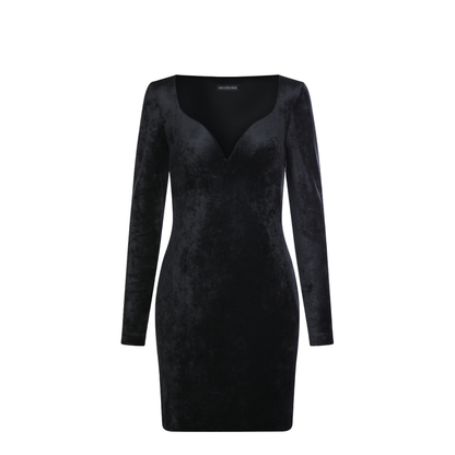 Sweetheart Neckline Dress In Velvet Jersey - Image 4