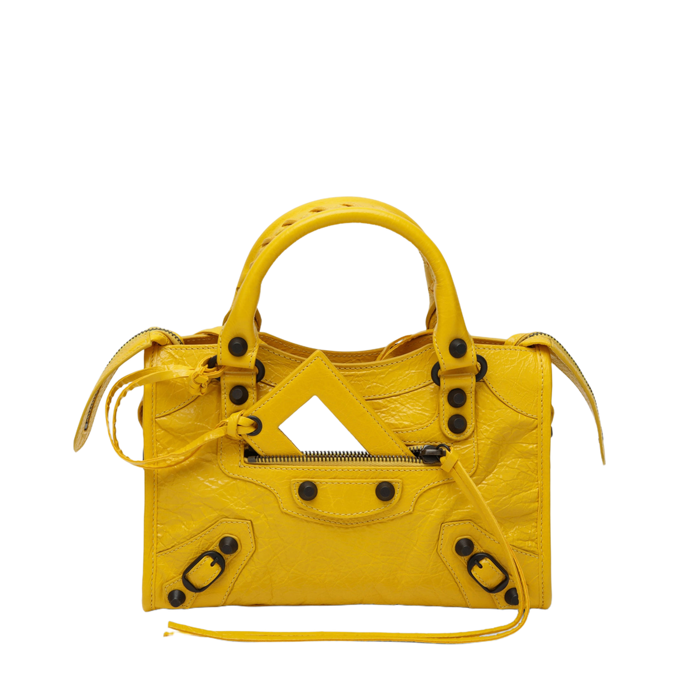 City Mini Handbag In Arena Lambskin Yellow - Image 1