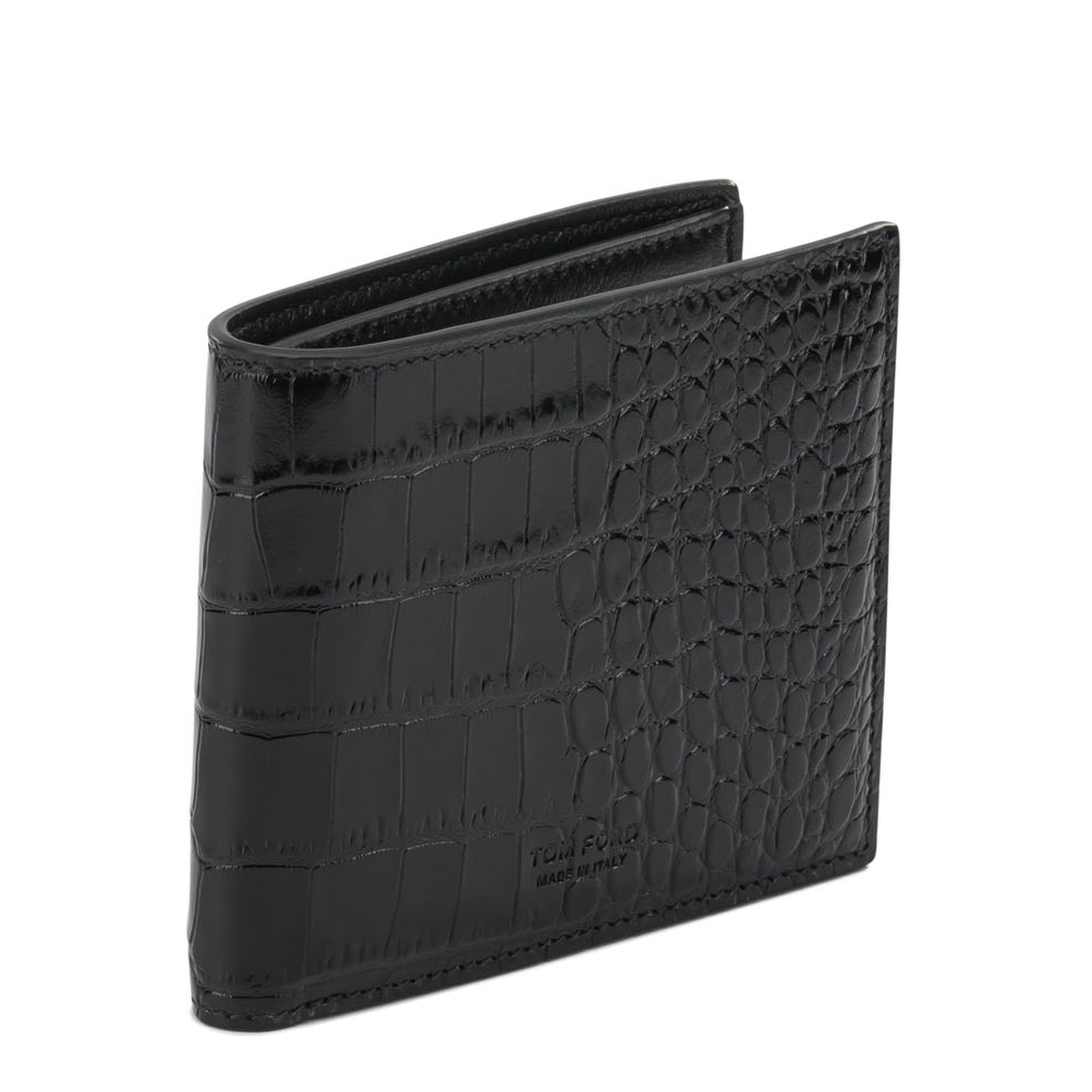 Crocodile Print Leather Wallet - Image 2