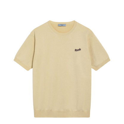 Cream-colored Silk-blend Sweater with Logo - Image 1