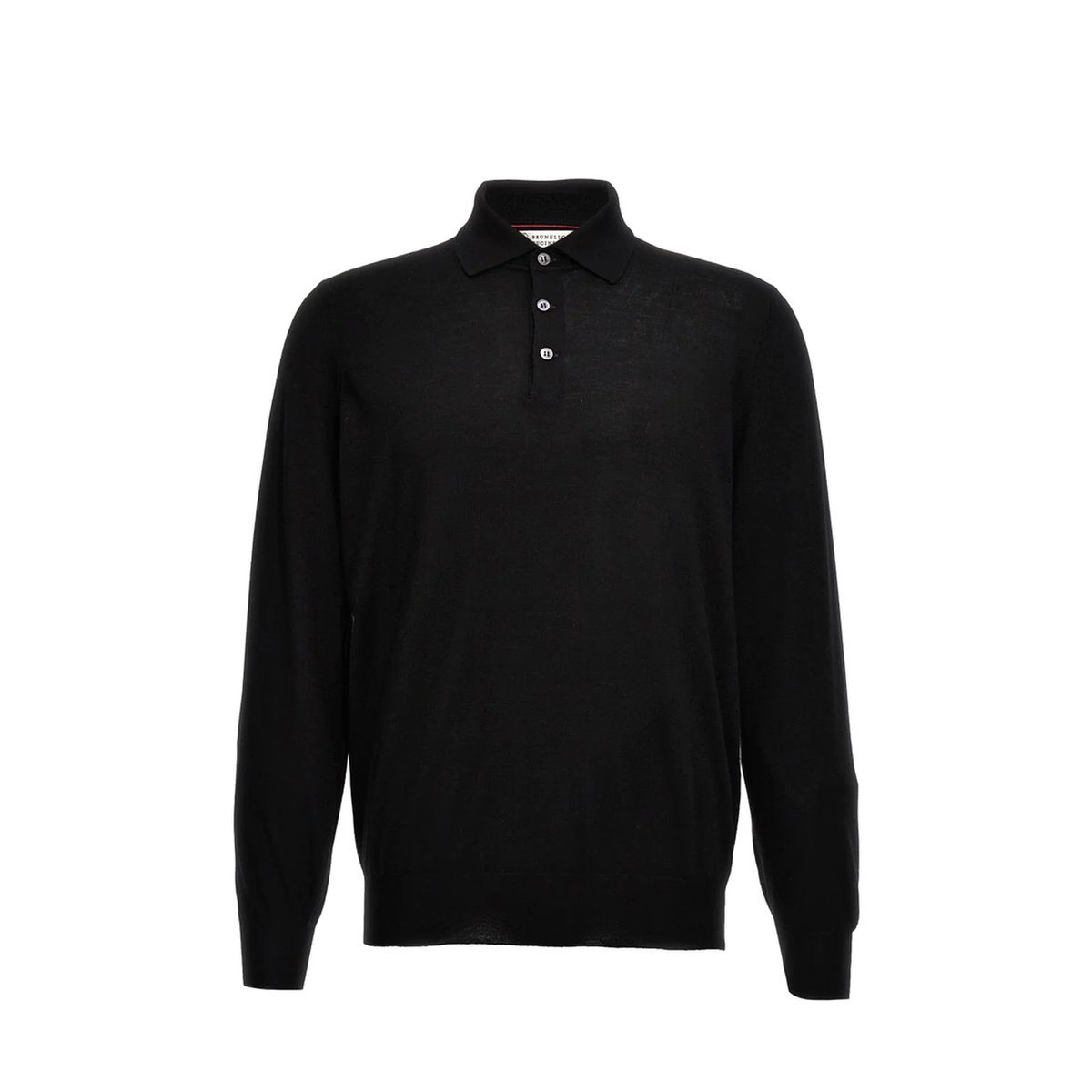Virgin Wool Polo Shirts Black - Image 1