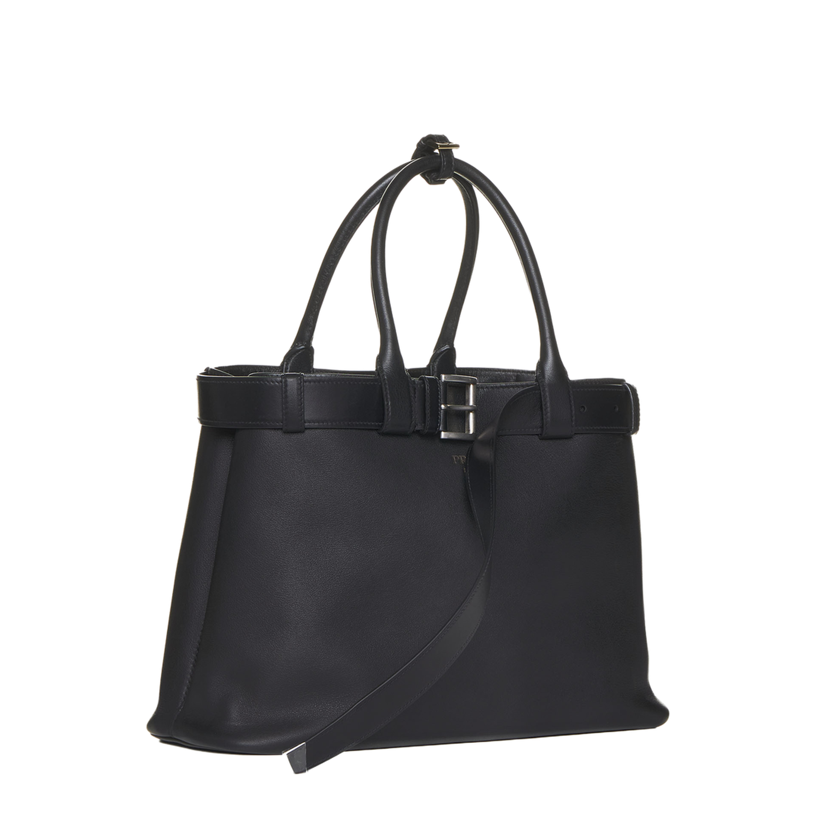 Buckle Large Leather Handbag - Image 2