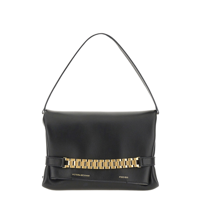 Chain Pouch Nappa Leather Shoulder Bag - Black - Image 2