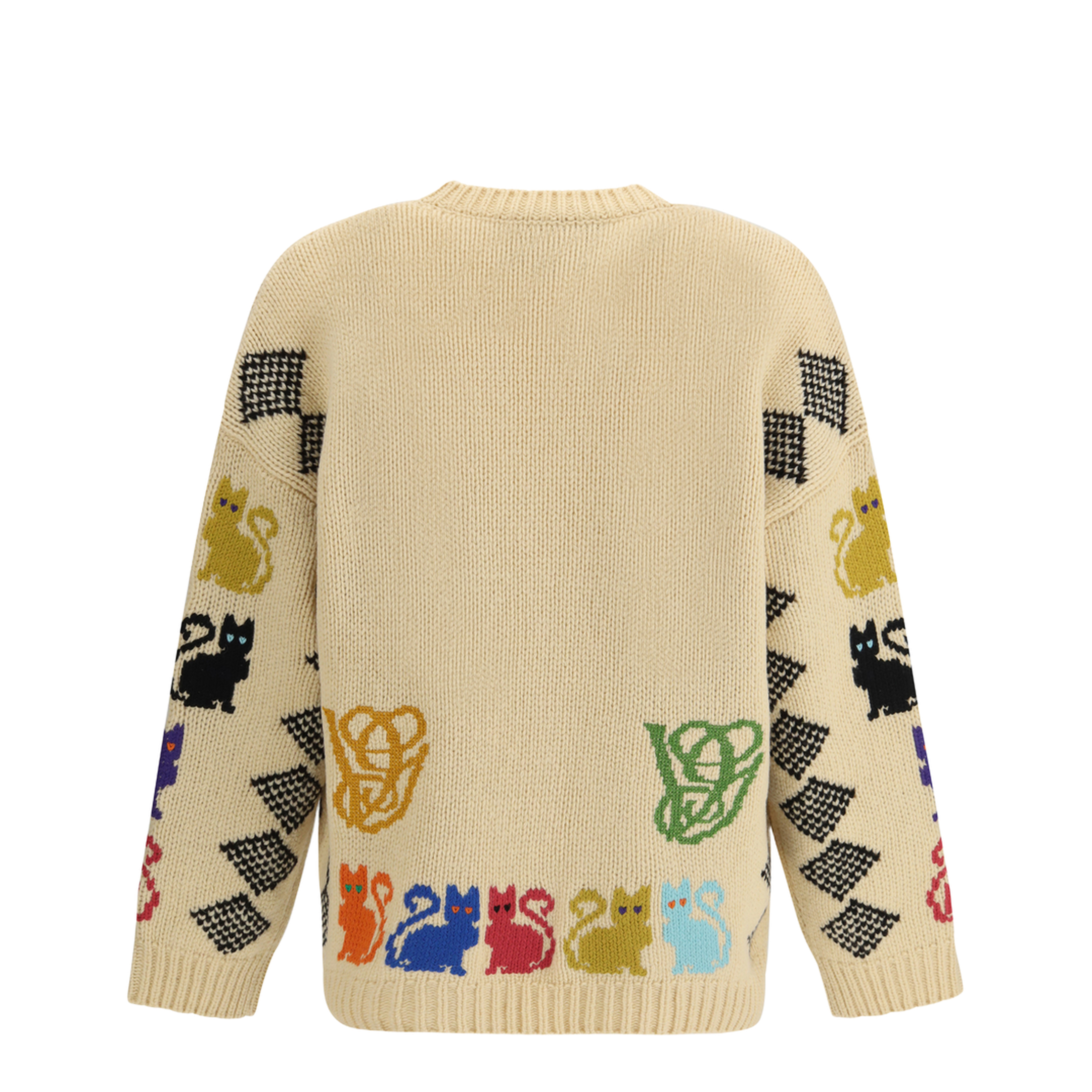 Cardigan with Le Chat de la Maison Jacquard Motif - Image 2