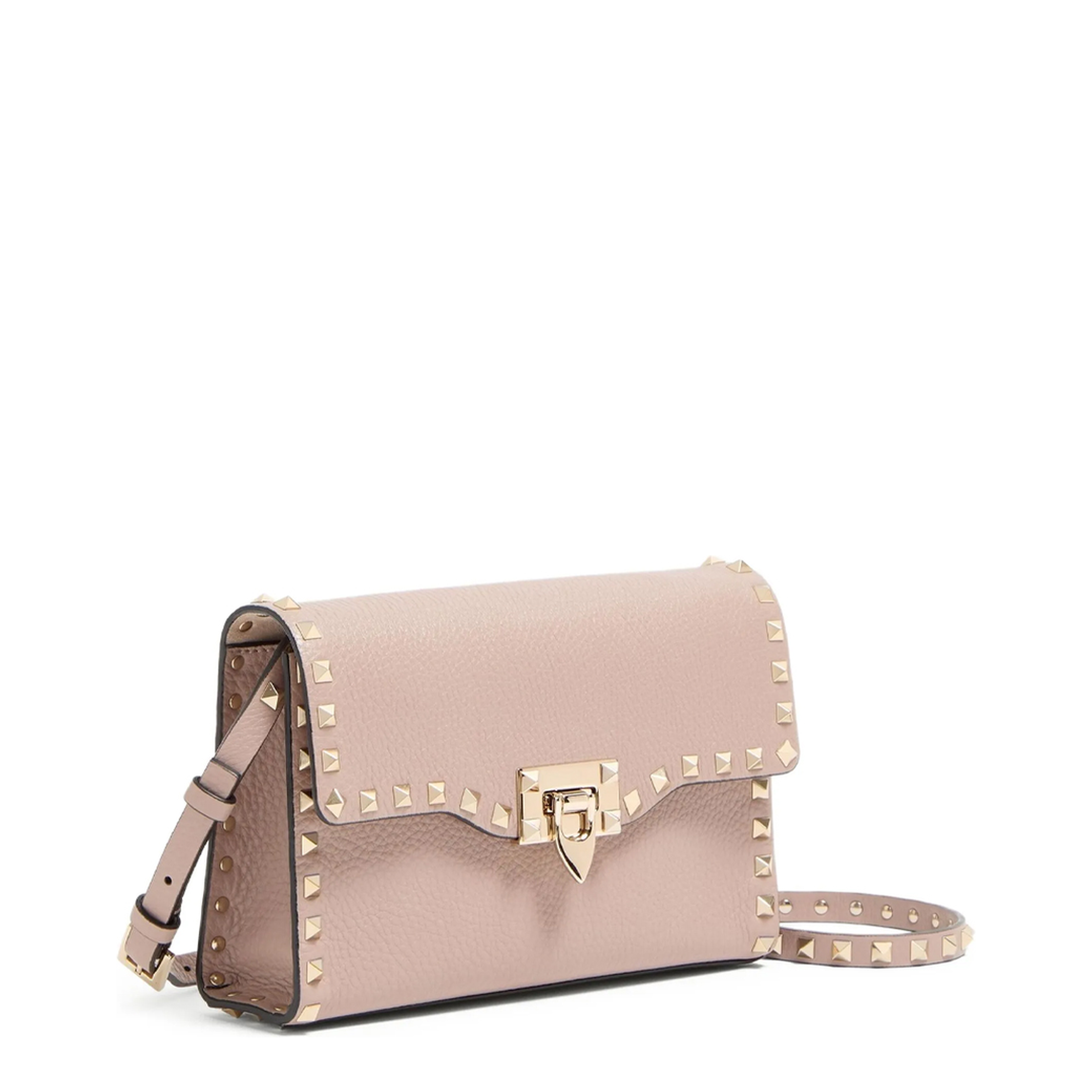 Rockstud Small Garnet Calfskin Crossbody Bag - Image 9