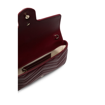 GG Marmont Small Leather Shoulder Bags - Burgundy - Image 2