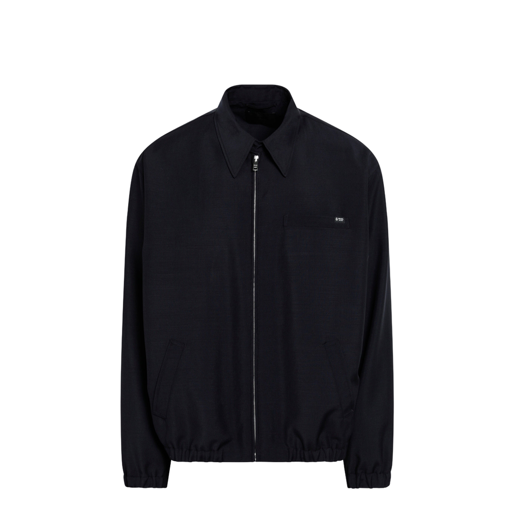 Blue Blouson in Wool and Mohair Blend - Image 1