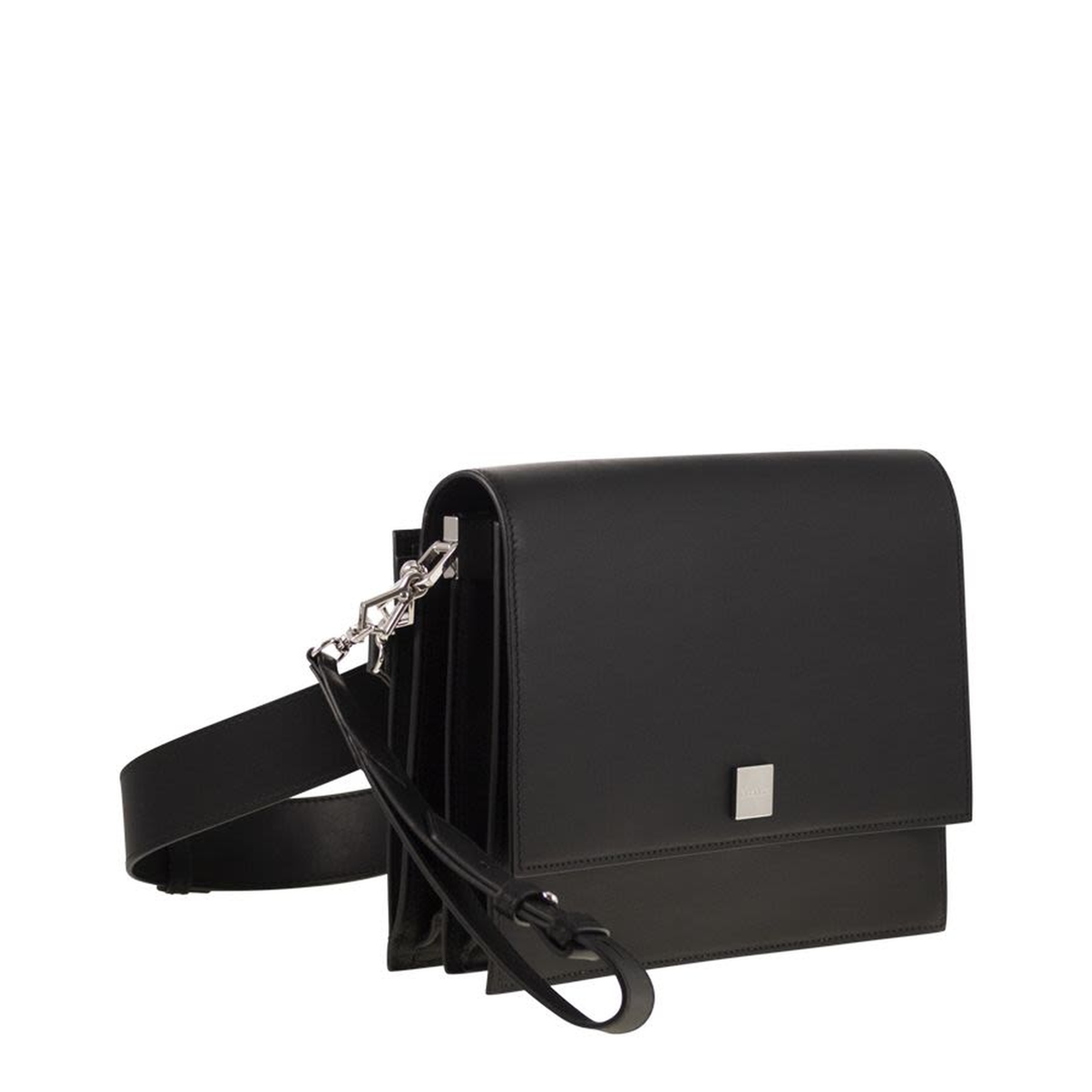 Biancaroughs Medium Leather Crossbody Bag Black - Image 4