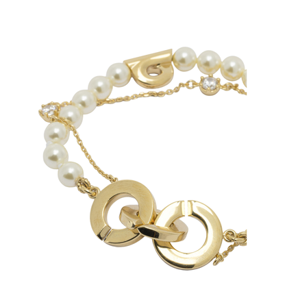 Double Strand Bracelet With Pearls - Image 2