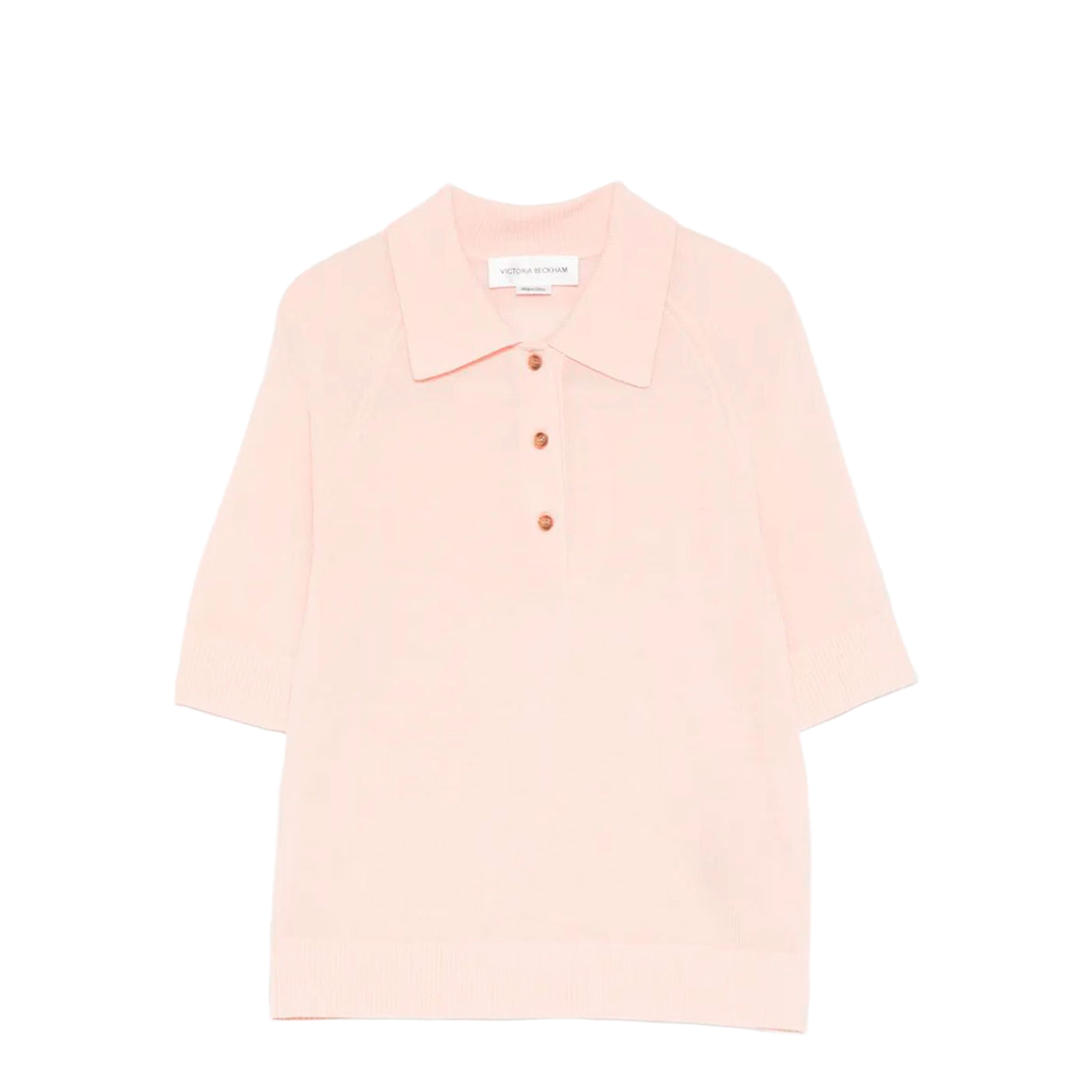 Lightweight Fine Gauge Knitted Polo Top - Image 1