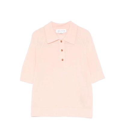 Lightweight Fine Gauge Knitted Polo Top - Image 1