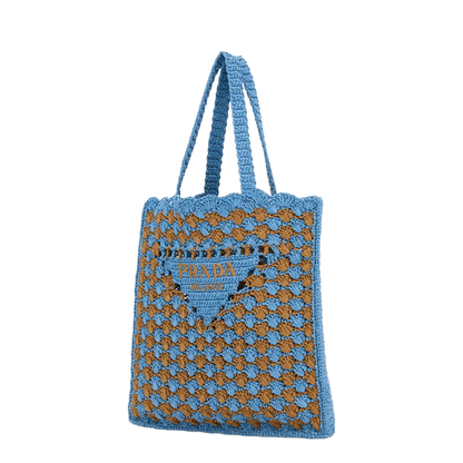 Two-Tone Raffia Shopping Bag - Image 2