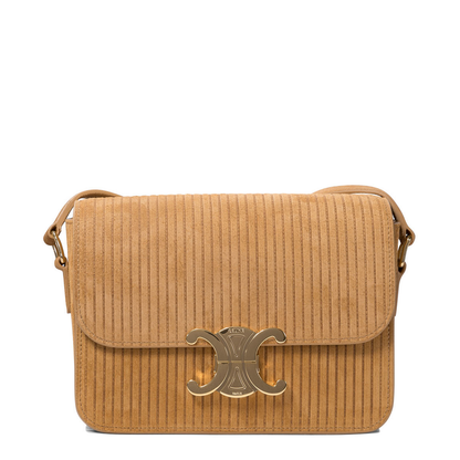 Teen Triomphe Bag in Striped Suede Calfskin - Image 1