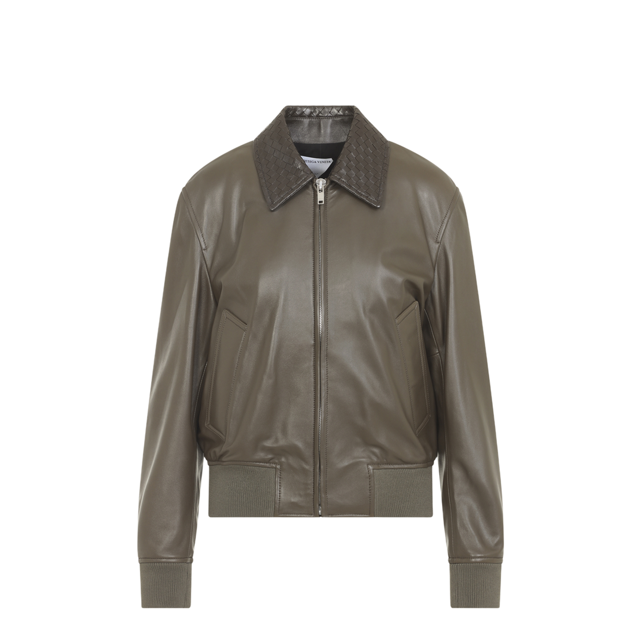 Leather Bomber Jacket - Image 1