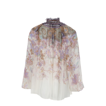 Luna Billow Puffed-Sleeve Blouse - Image 3