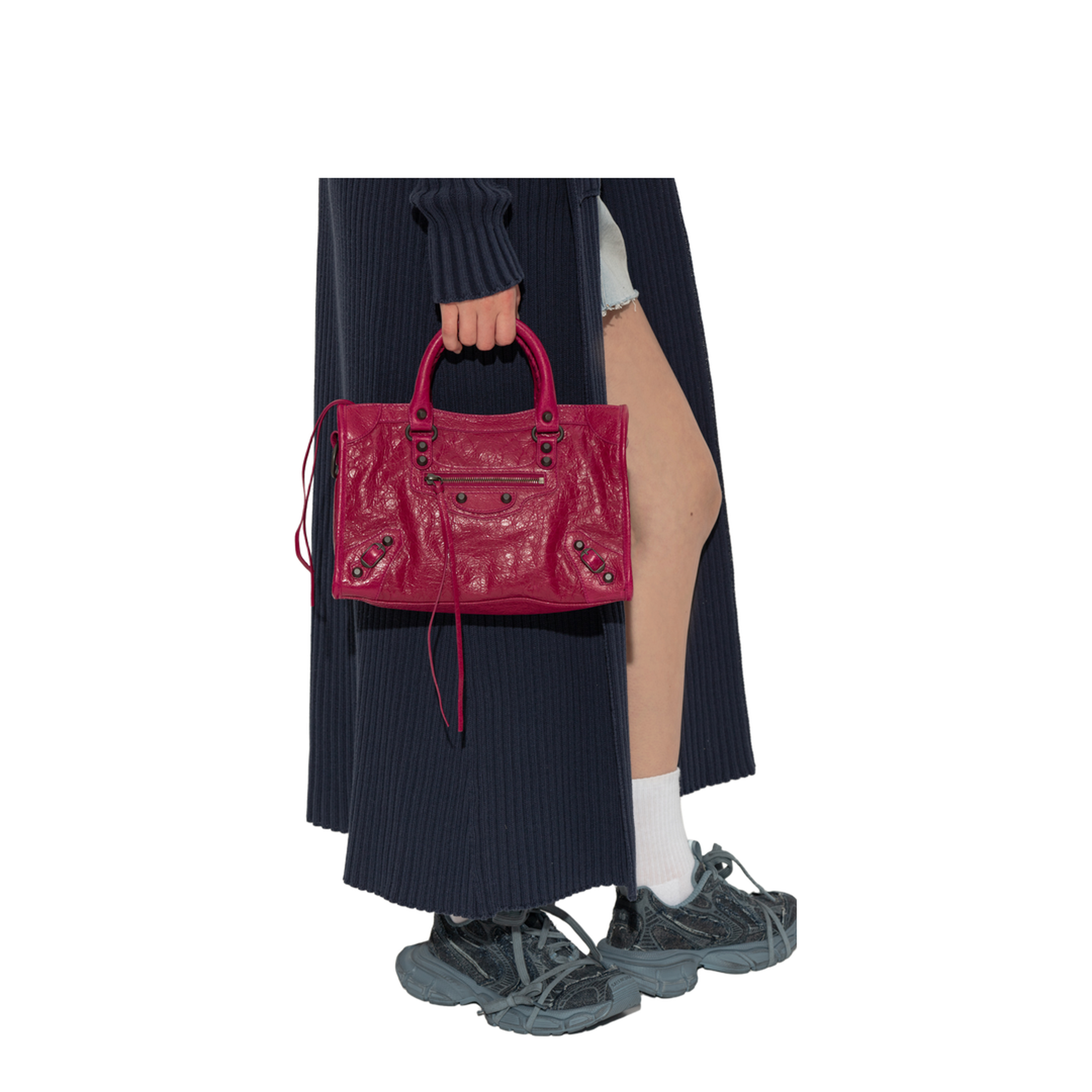Le City Bag Small Arena Lambskin Handbag - Framboise - Image 2