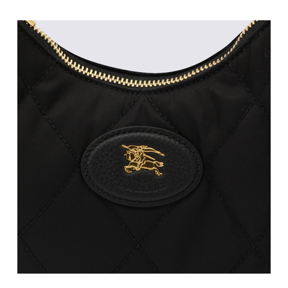 Horseshoe Nylon Crossbody Bag - Black - Image 4