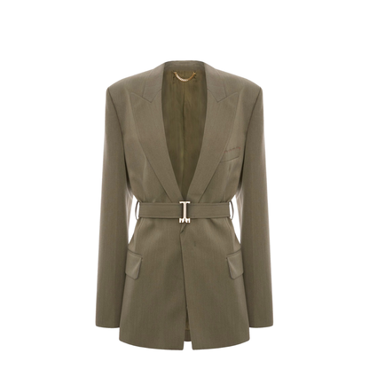 Tailored Blazer With Belt - Image 1