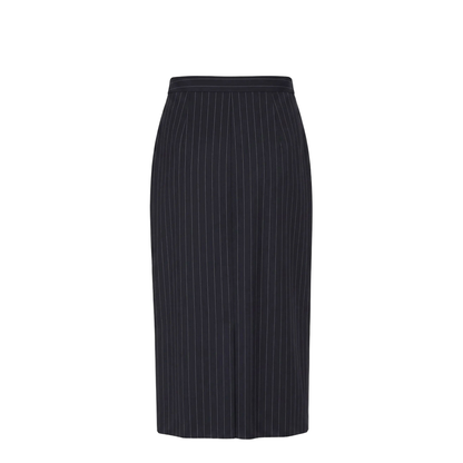 MIDI STRIPED WOOL SKIRT - Image 2