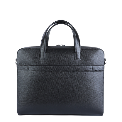 Gancini Trading Hammered Calfskin Briefcase - Black - Image 5