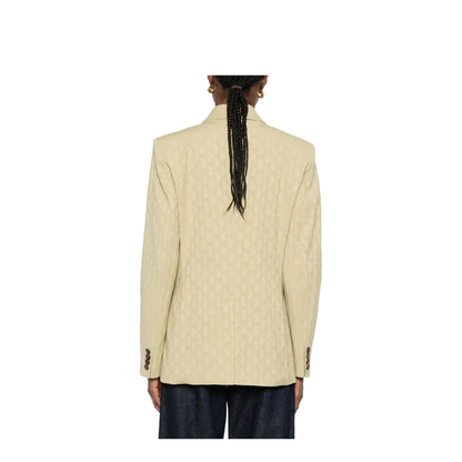 Double-Breasted Fitted Paisley-Motif Blazer - Image 3