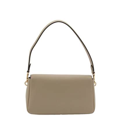 Charlie Small Leather Shoulder Bag - Soft Cement - Image 6