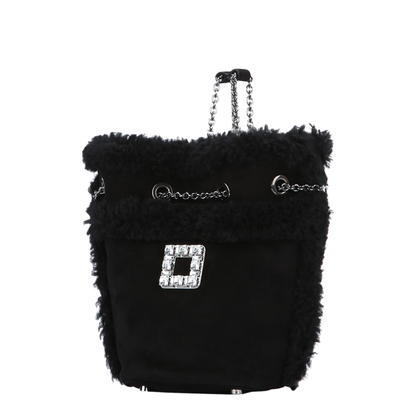 Très Backpack in Suede and Shearling - Image 2