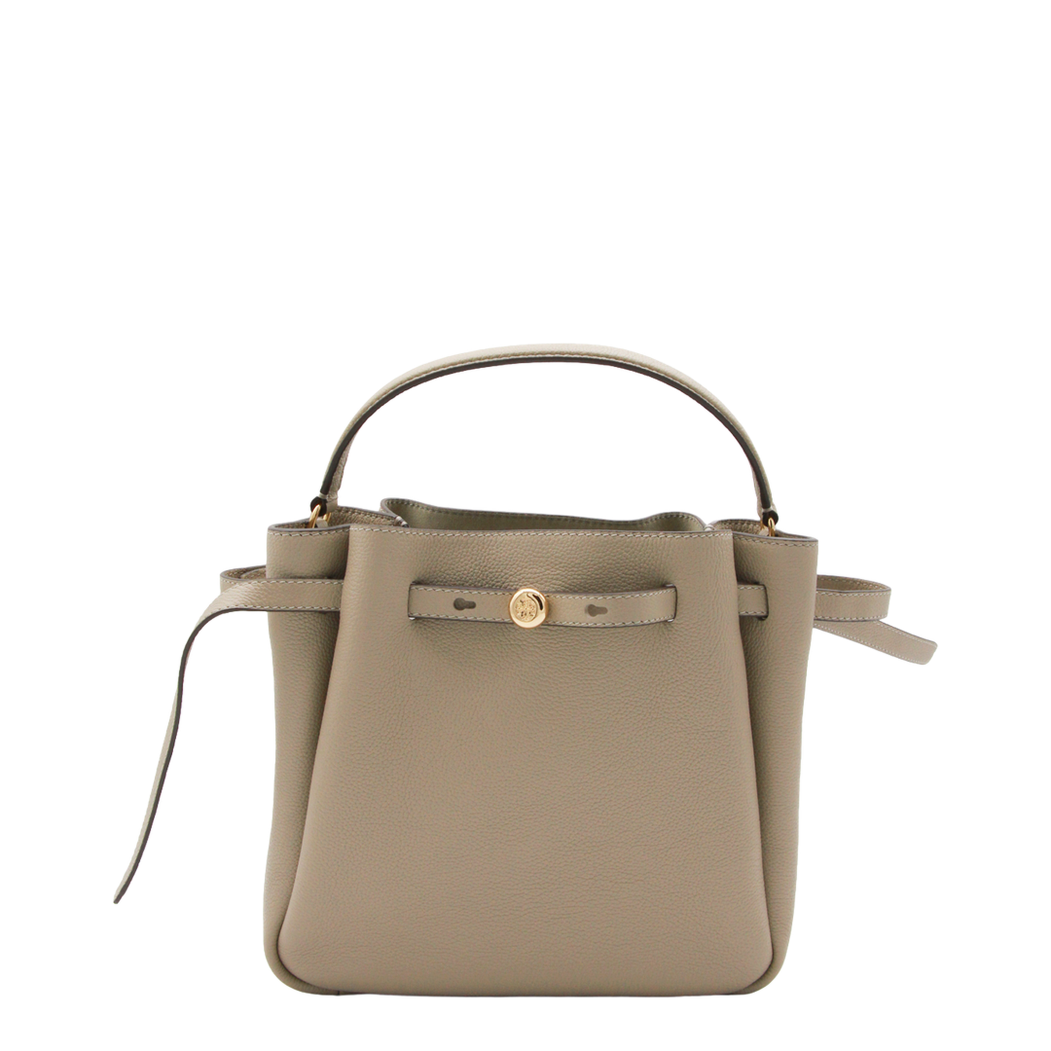 Romy Medium Pebbled Leather Bucket Bag - Soft Cement - Image 1