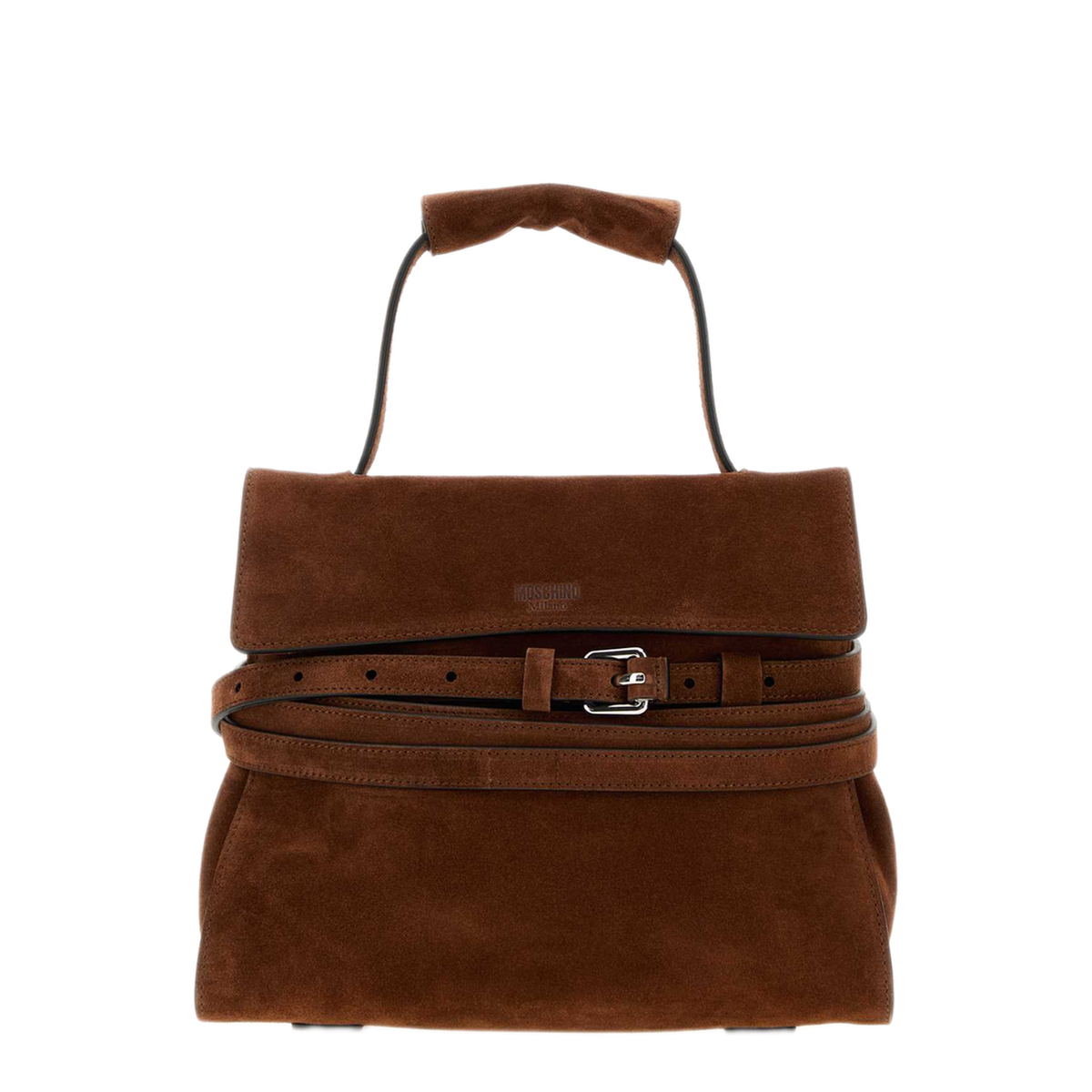 Handle Me Small Suede Hobo Bag - Brown - Image 1