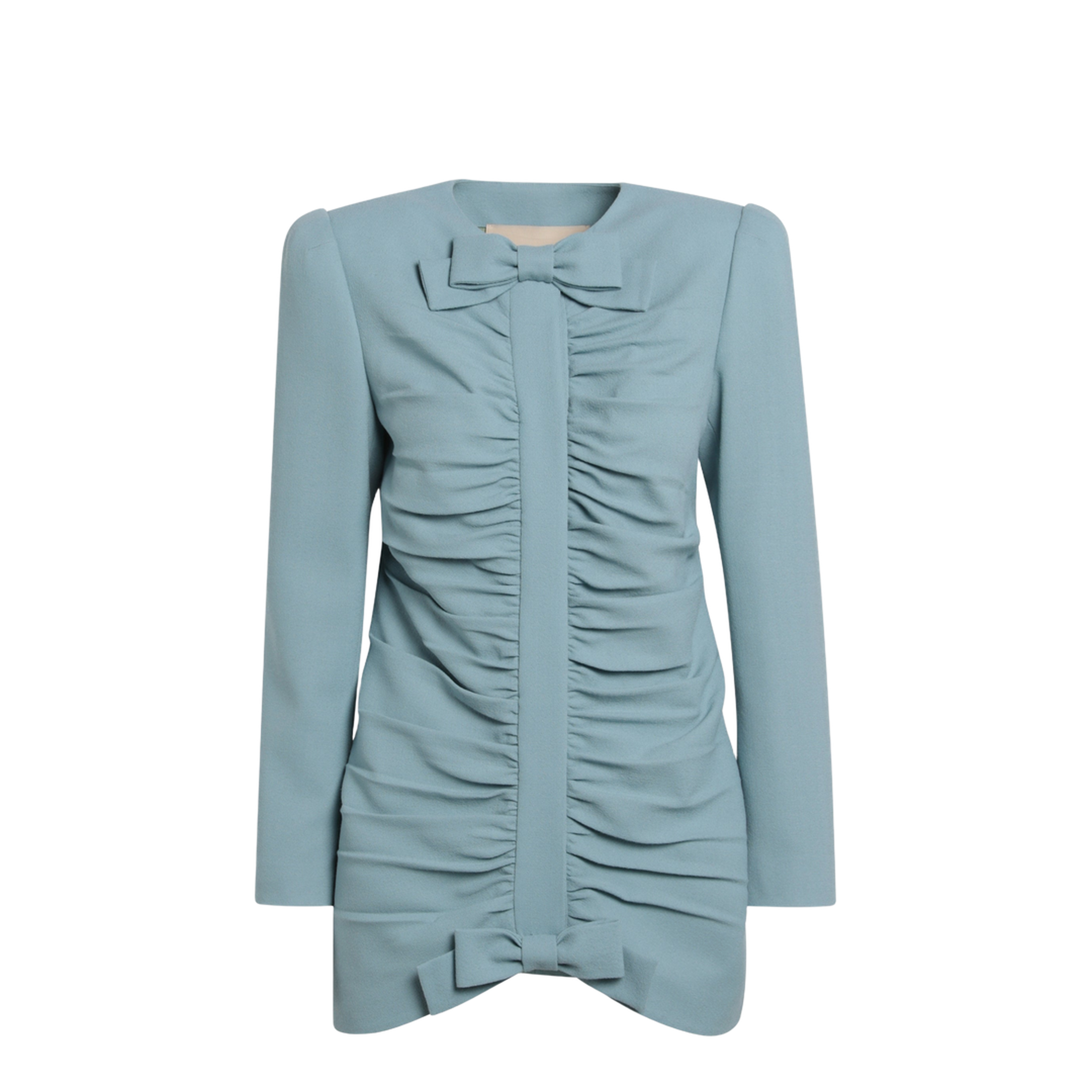 Light Blue Crispy Light Wool Jacket - Image 1