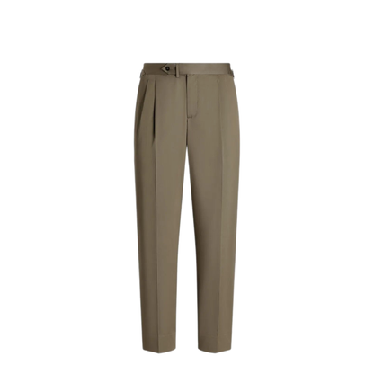 Straight-Leg Pleated Trousers - Image 1