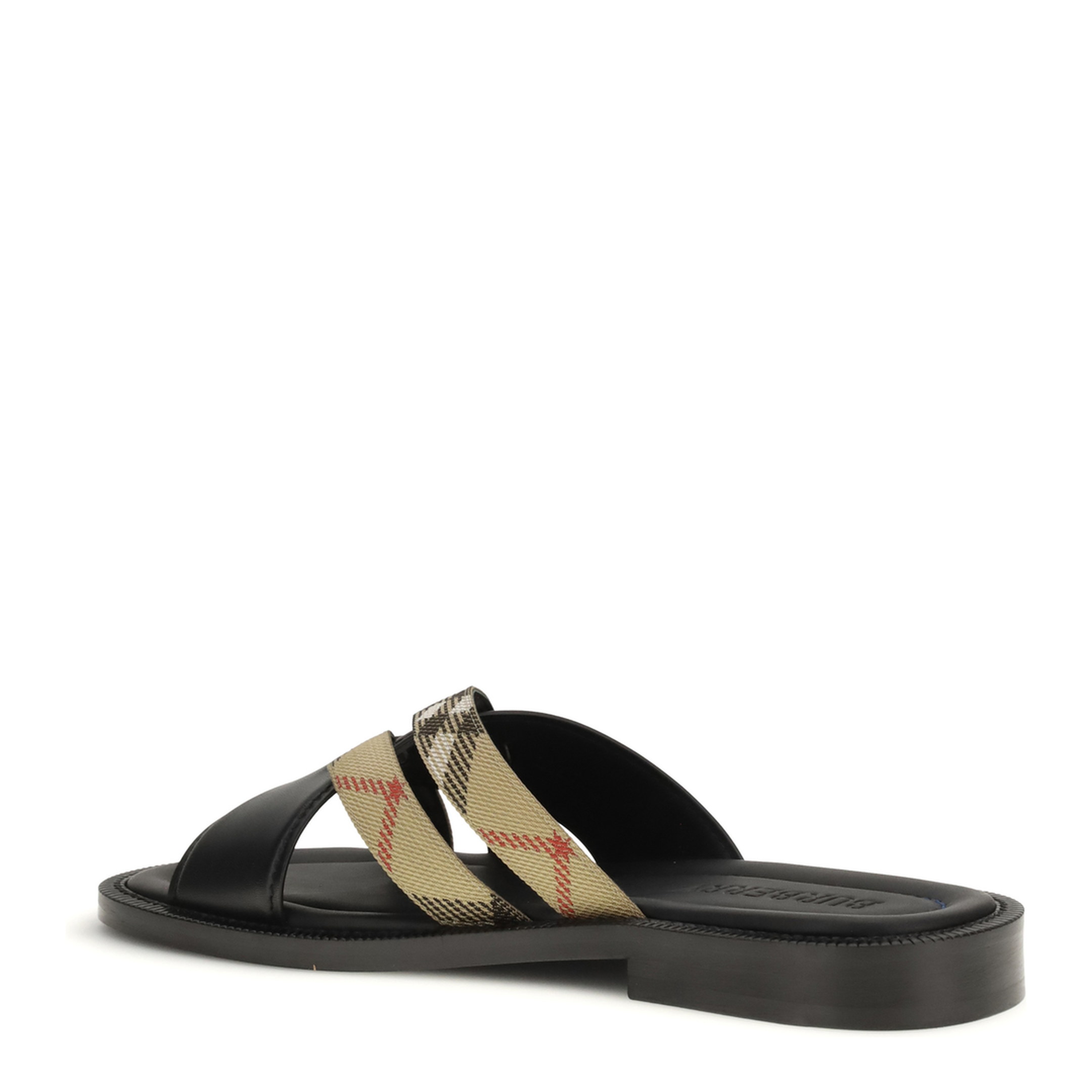 Drift Leather and Check Sandals - Image 3