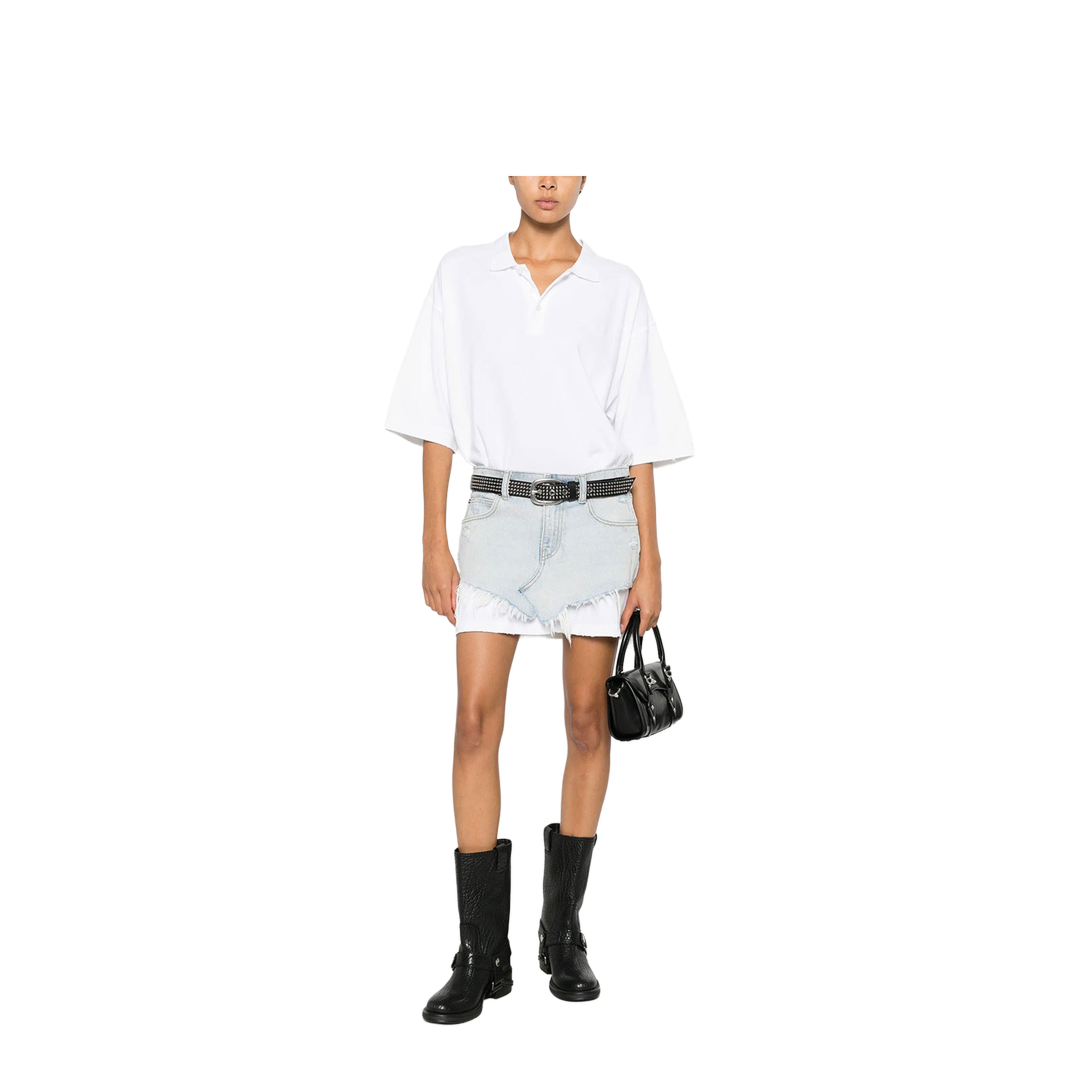 Pre-Styled Denim Polo Dress - Image 2