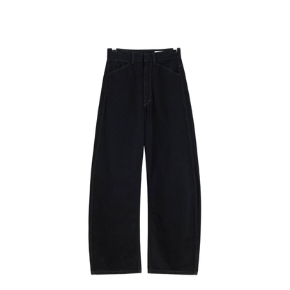 Cotton High-Waisted Trousers - Image 1